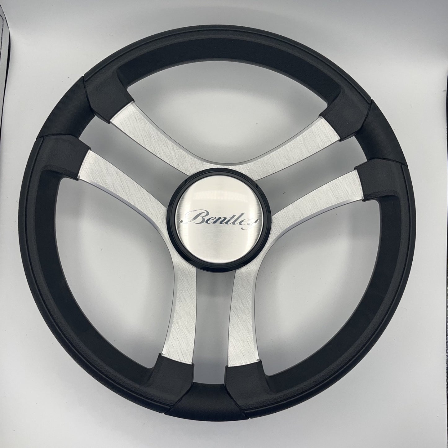 Benaco Boat Steering Wheel Brushed Aluminum Spokes | Bentley