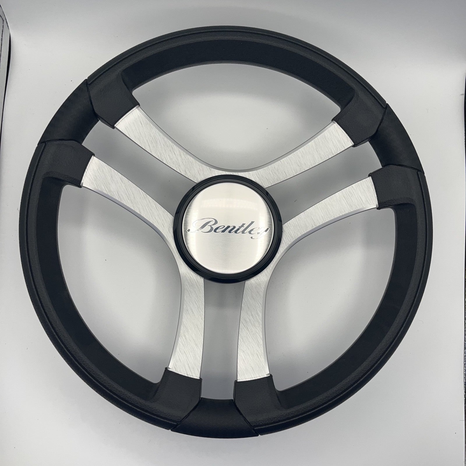 Benaco Boat Steering Wheel Brushed Aluminum Spokes | Bentley