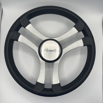 Benaco Boat Steering Wheel Brushed Aluminum Spokes | Bentley