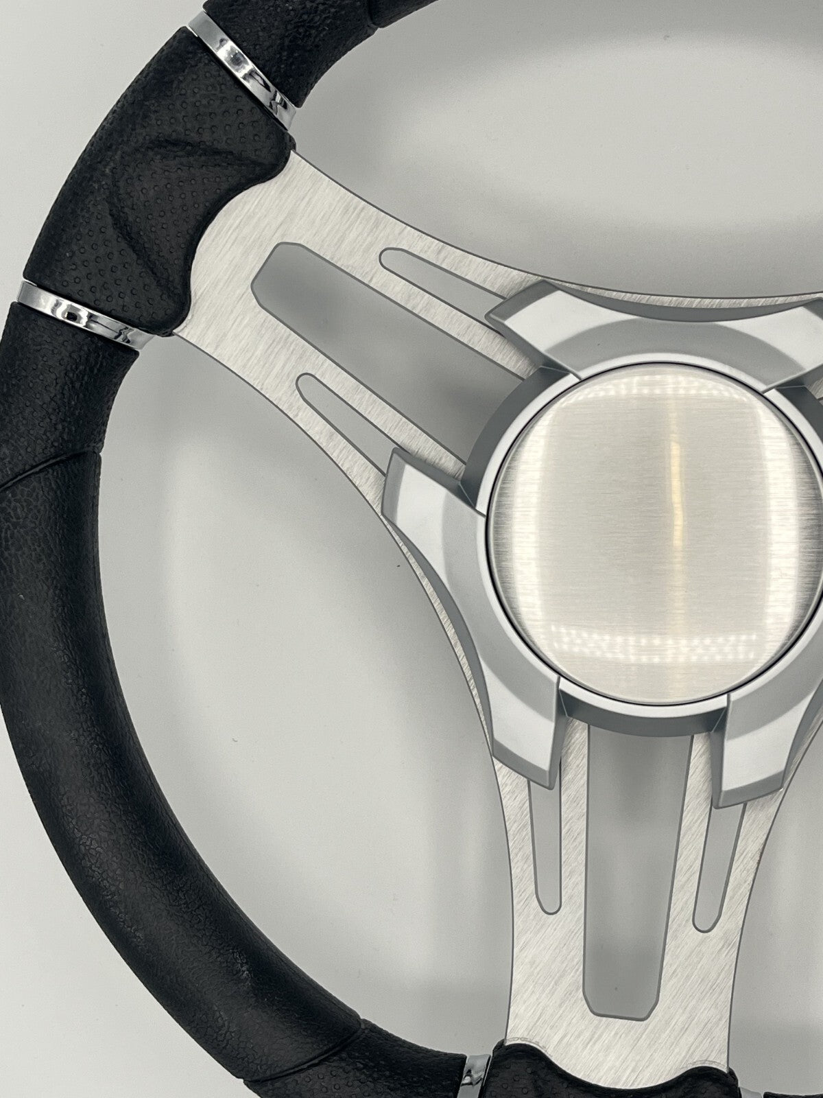 Verona Boat Steering Wheel Brushed Aluminum Spokes | Plain