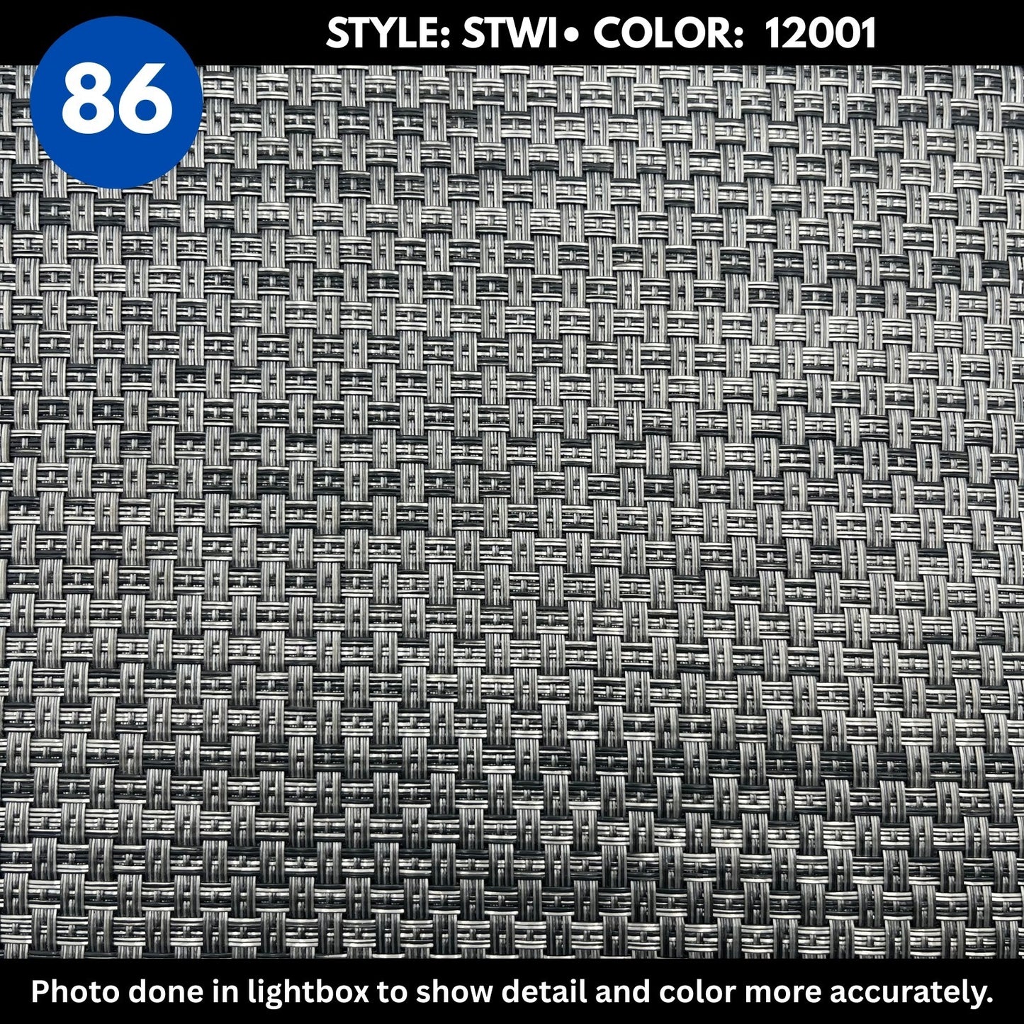 Woven Vinyl Flooring | Twill - Carbon Fiber | 8'6" Width | Choose Your Length