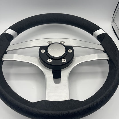 Badia Boat Steering Wheel Brushed Aluminum Spokes | Gussi Snap-in