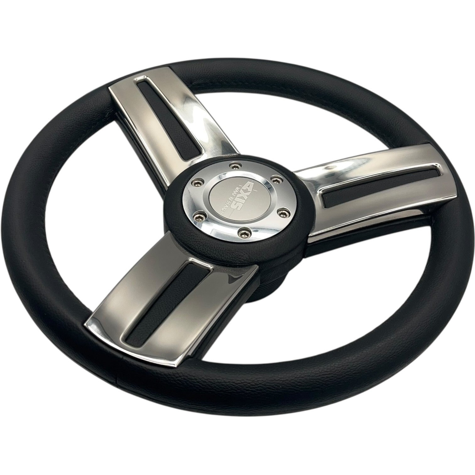 Gussi Italia Marine Steering Wheel Stainless Steel Spokes Soft Touch Rim | Axis