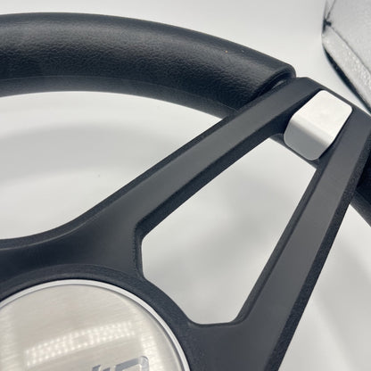 Molino Black w/Soft Touch Urethane Rim Boat Steering Wheel | Avid Boats