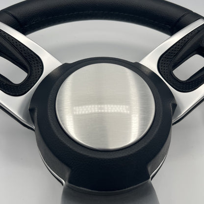 Gussi Italia Black Model 702 Steering Wheel | Plain Brushed