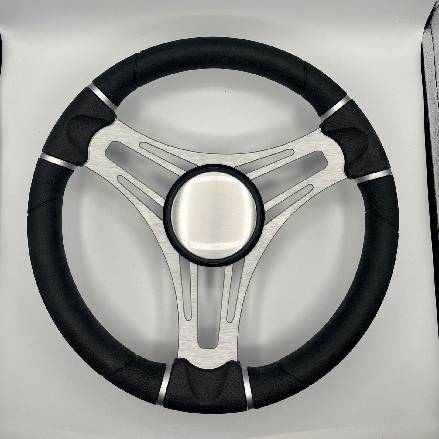 Gussi Italia Boat Steering Wheel Brushed Aluminum Spokes | Plain