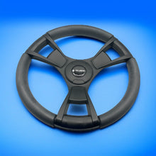 Model M13K Black Boat Steering Wheel KEY HUB Soft Touch Rim ABS Spokes