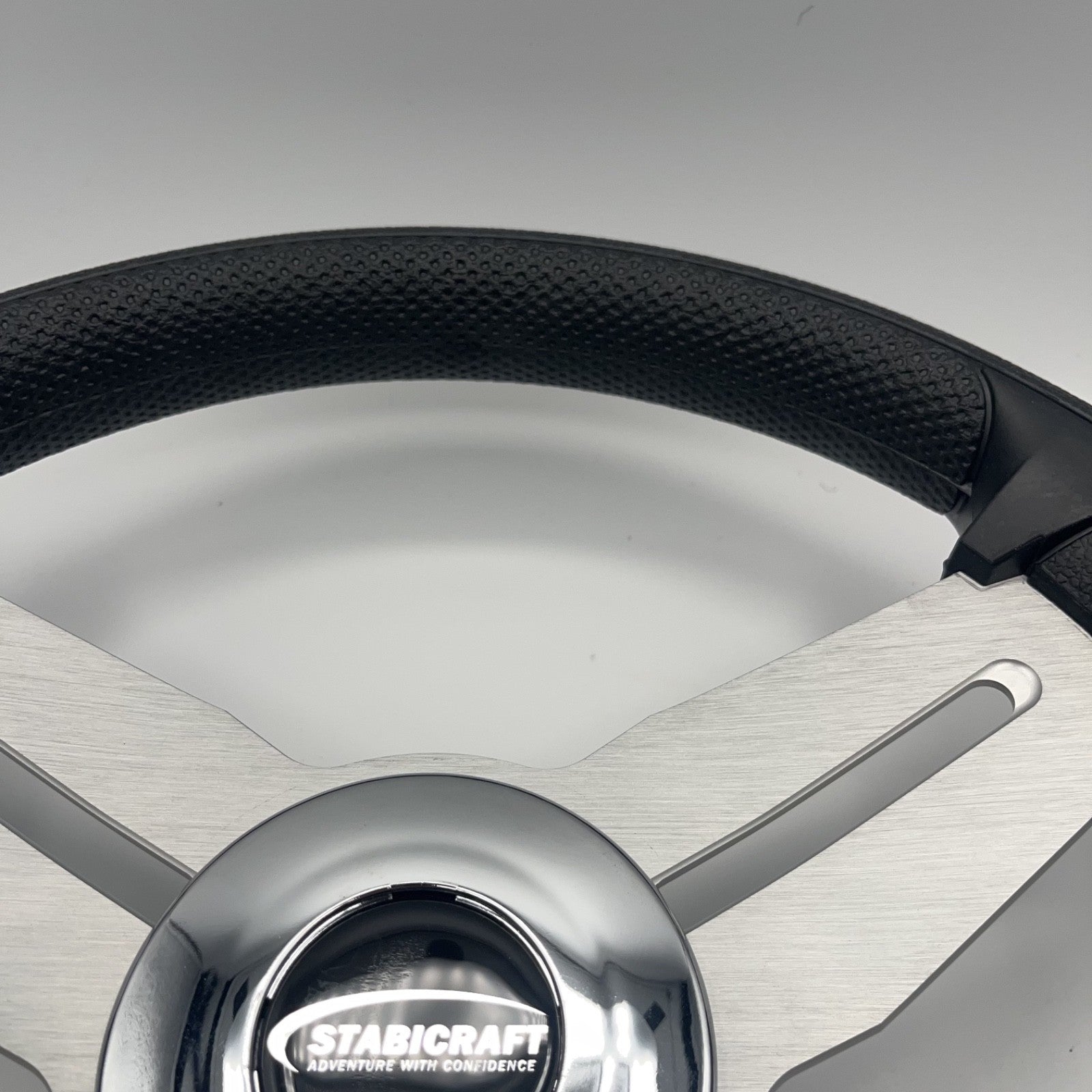 Model 15A Marine Steering Wheel Brushed Alum Spokes | Stabicraft Cap