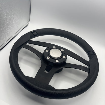 Badia Boat Steering Wheel Brushed Black Aluminum Spokes | Target Snap-in