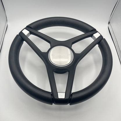 Molino Black w/Soft Touch Urethane Rim Boat Steering Wheel | Gussi