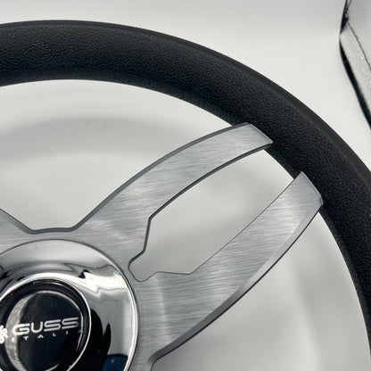 Cabrio Boat Steering Wheel Gray Brushed Alum Spoke | Gussi Italia