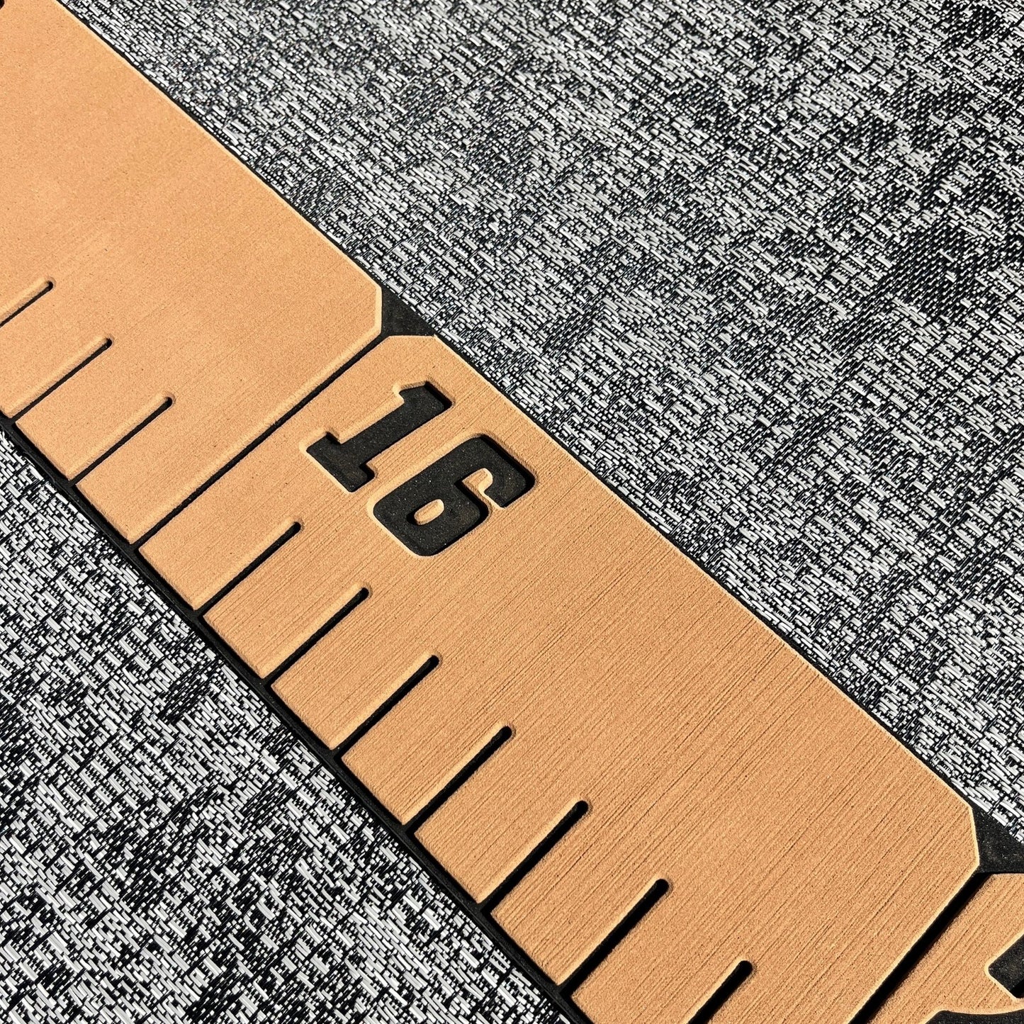 reFLEX | 36" Fish Ruler for Boats | Koa Brown over Aphotic Black - Routered