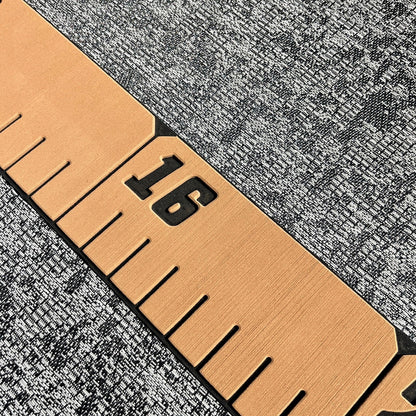 reFLEX | 36" Fish Ruler for Boats | Koa Brown over Aphotic Black - Routered