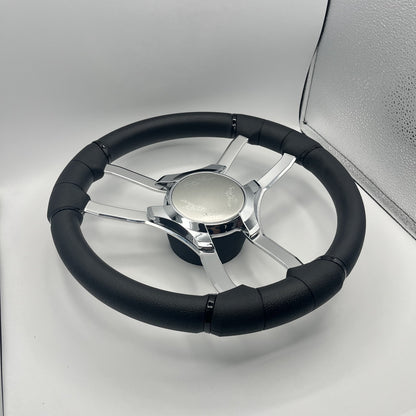 Malera Boat Steering Wheel Chrome Spokes | SunChaser