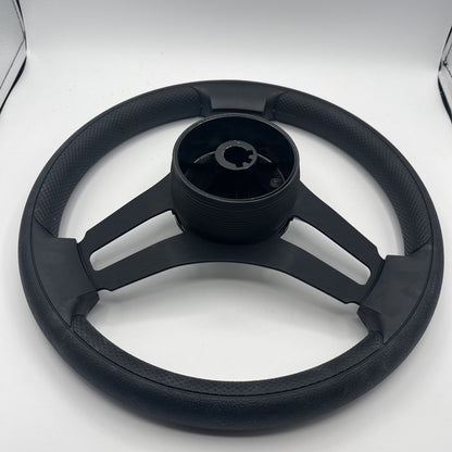 Gussi Italia Marine Steering Wheel Black Brush Metal Spokes | Sun Chaser