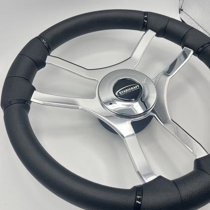 Malera Boat Steering Wheel Chrome Spokes | Stabicraft