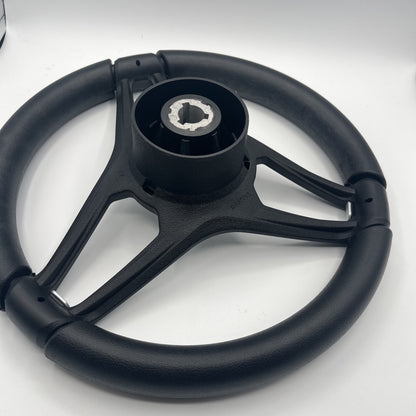 Molino Black w/Soft Touch Urethane Rim Boat Steering Wheel | Gussi