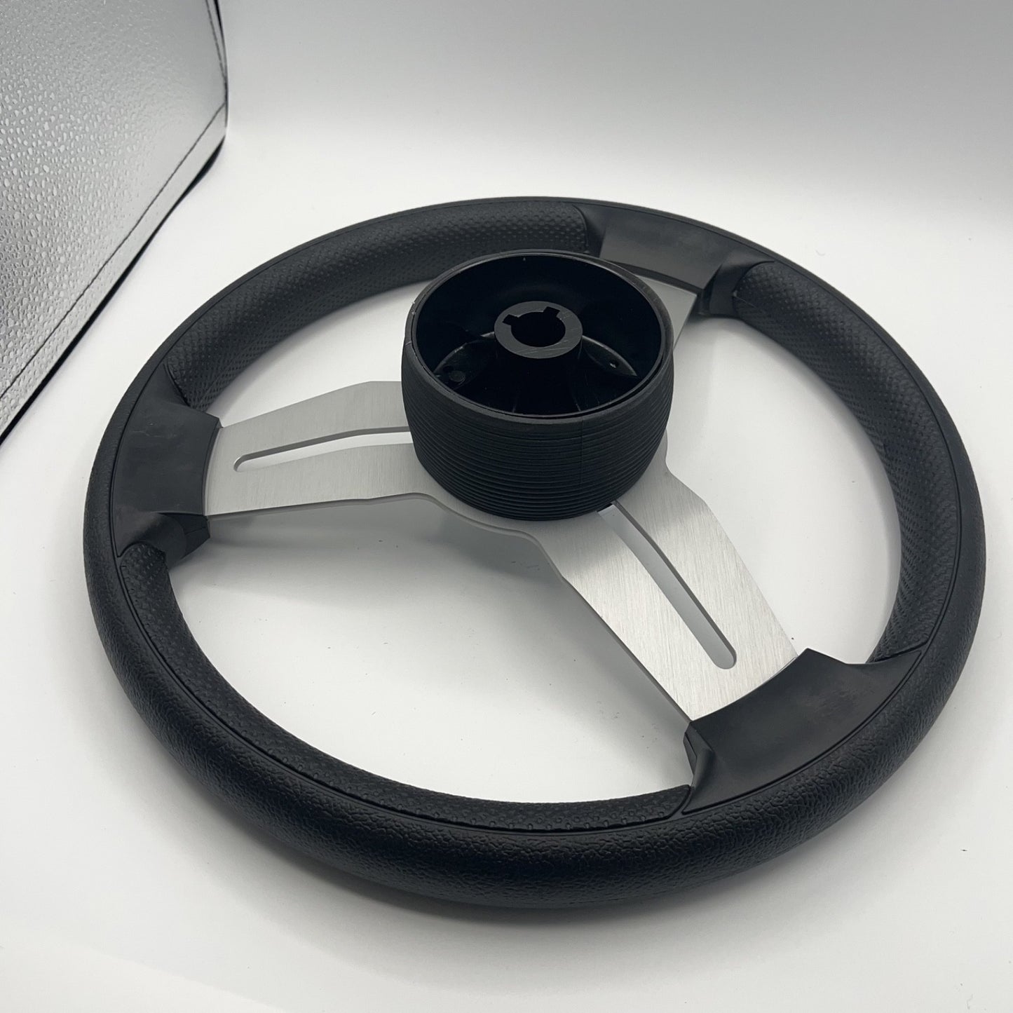 Model 15A Marine Steering Wheel Brushed Alum Spokes | Stabicraft Cap