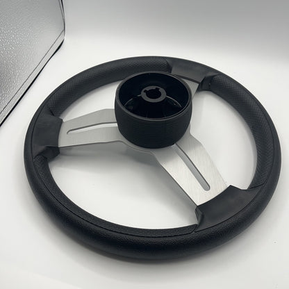 Model 15A Marine Steering Wheel Brushed Alum Spokes | Stabicraft Cap