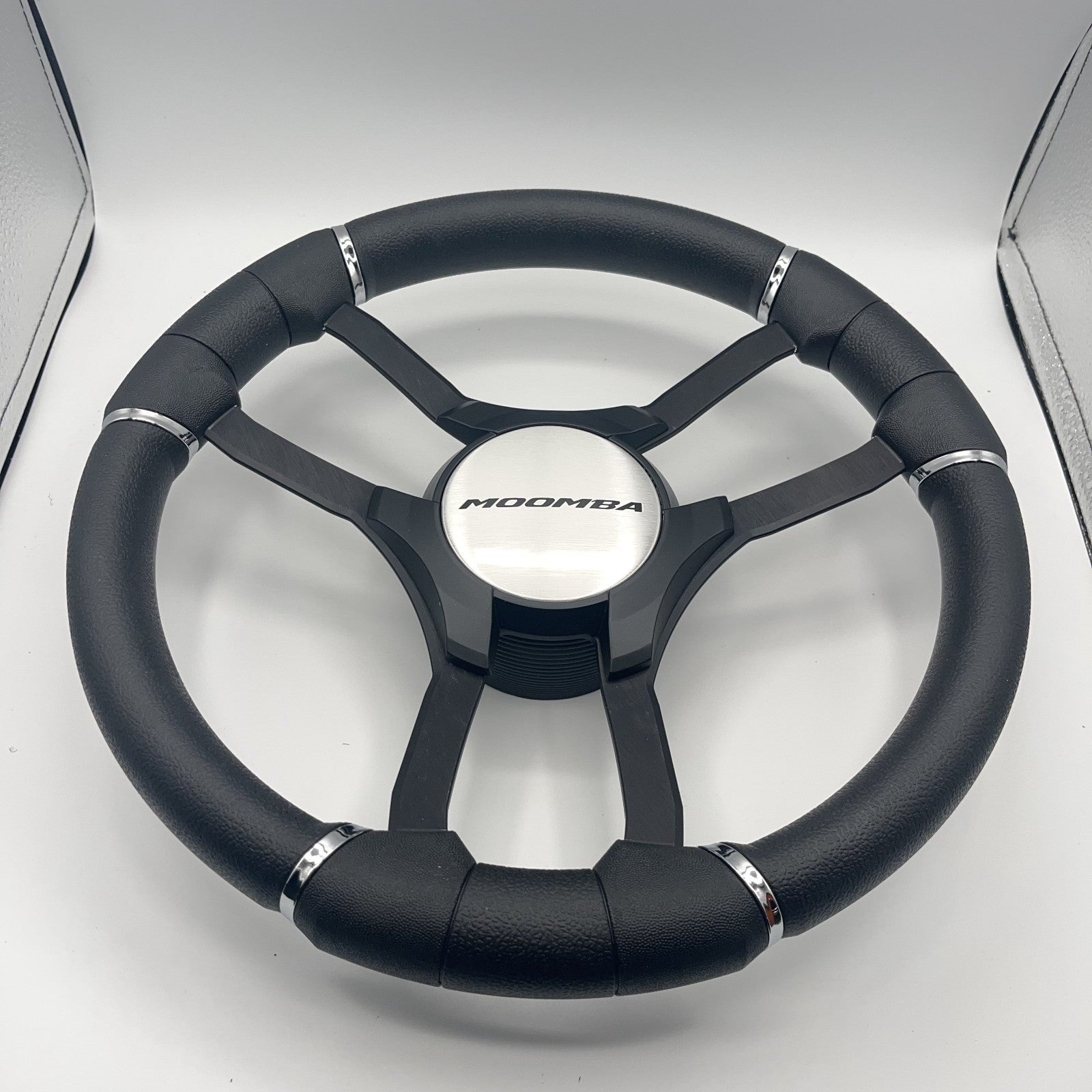 Malera Boat Steering Wheel Black Aluminum Spokes | Moomba Boats