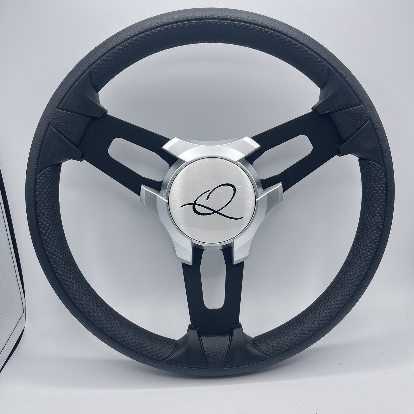 Gussi Italia Boat Model 15 Steering Wheel Black Brushed Alum Spokes | Apex
