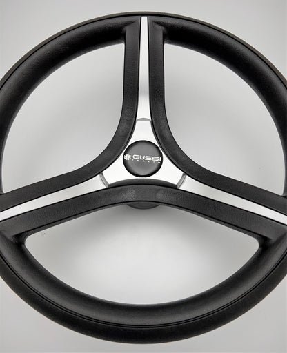 Brenta Black & Silver Golf Cart Steering Wheel for CLUB CAR PRECEDENT
