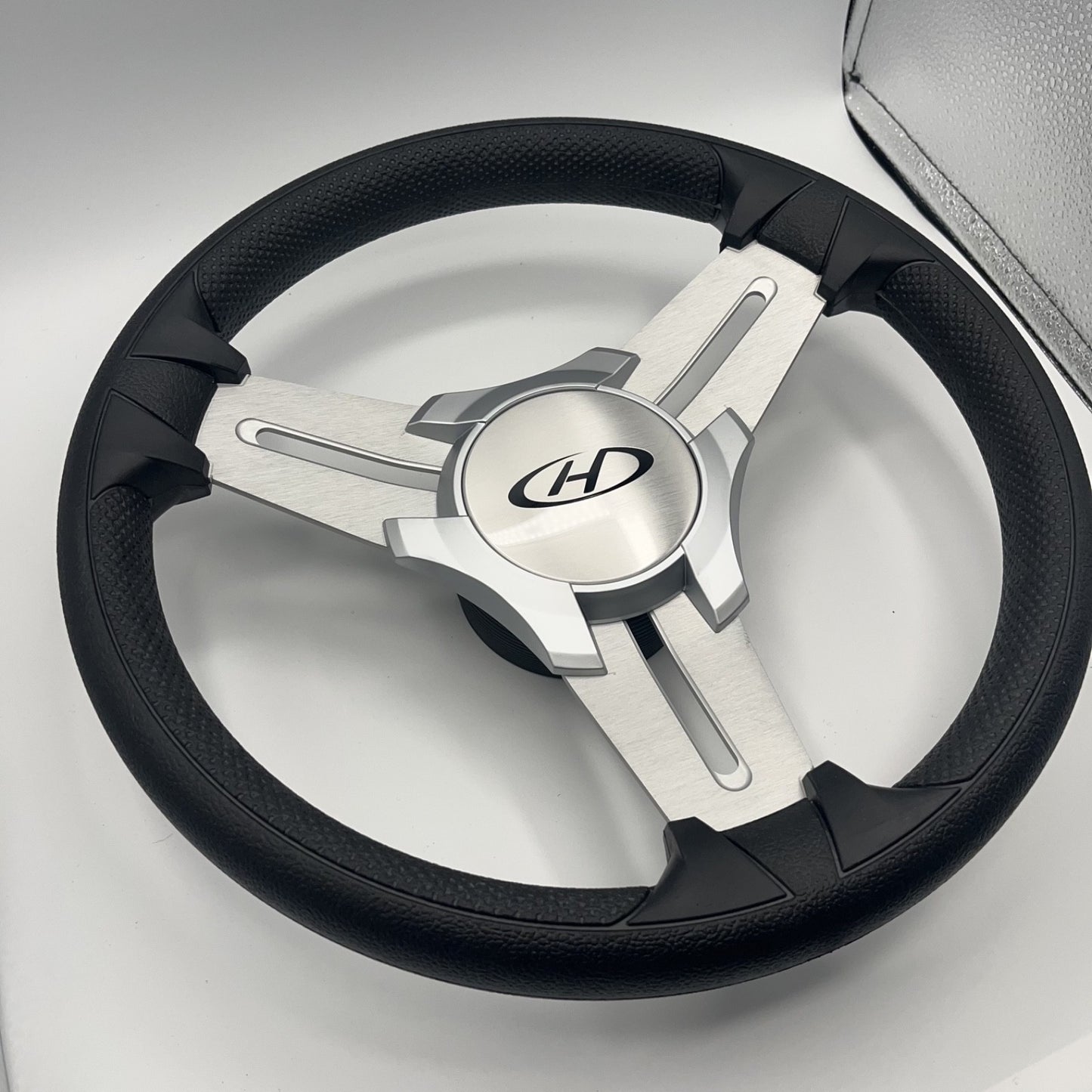 Model 15 Marine Steering Wheel Brushed Alum Spokes | HarrisKayote