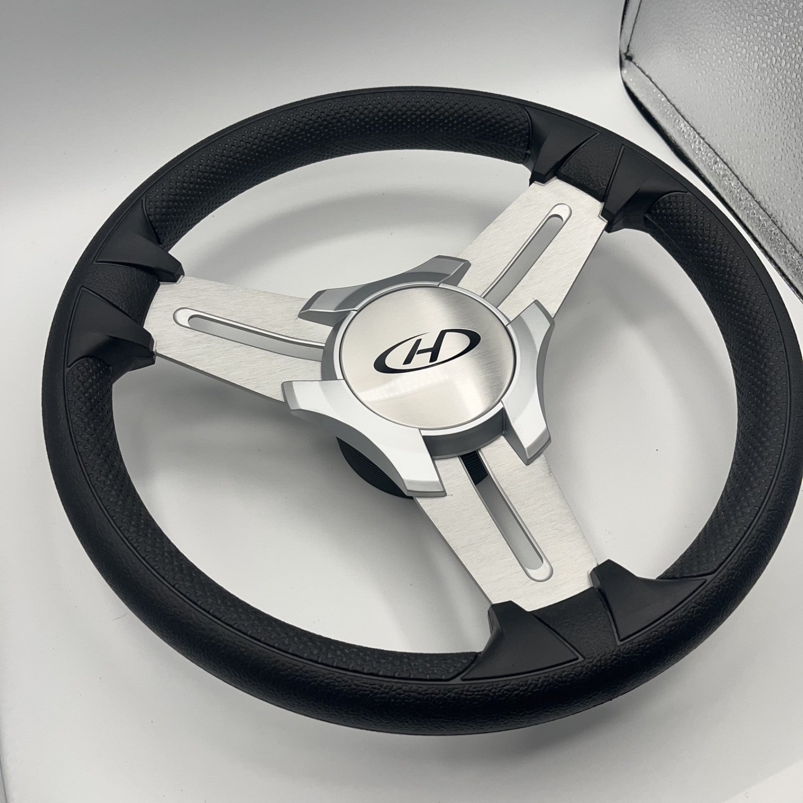 Model 15 Marine Steering Wheel Brushed Alum Spokes | HarrisKayote