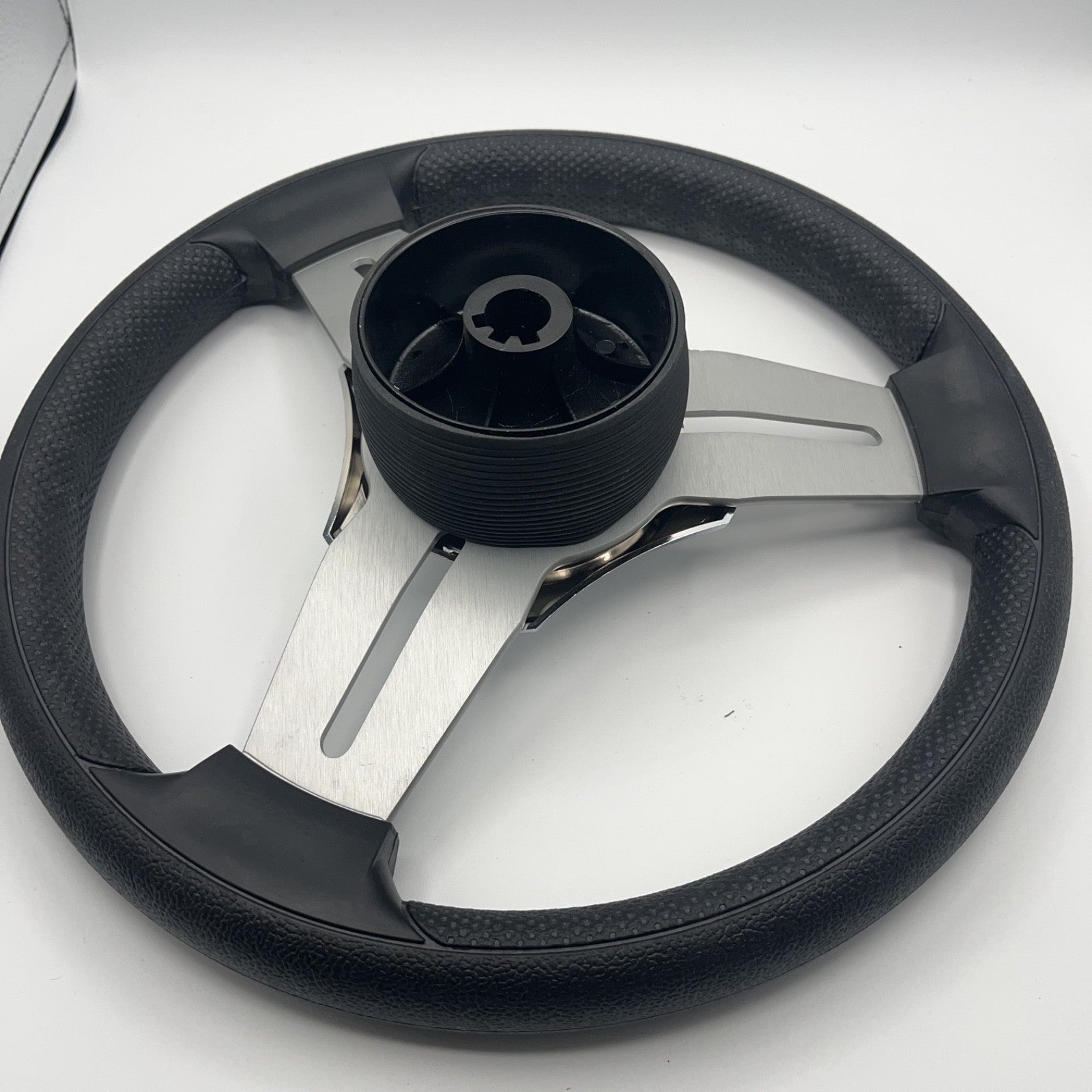 Model 15 Marine Steering Wheel Brushed Aluminum Spokes | Smokercraft