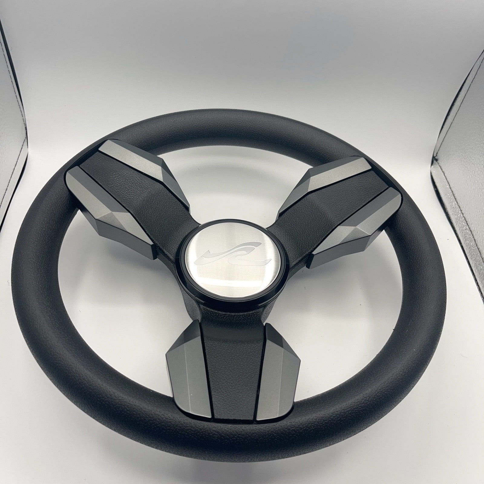 Collina Boat Steering Wheel Dark Gray Inserts - SeaRay - Keyed ONLY