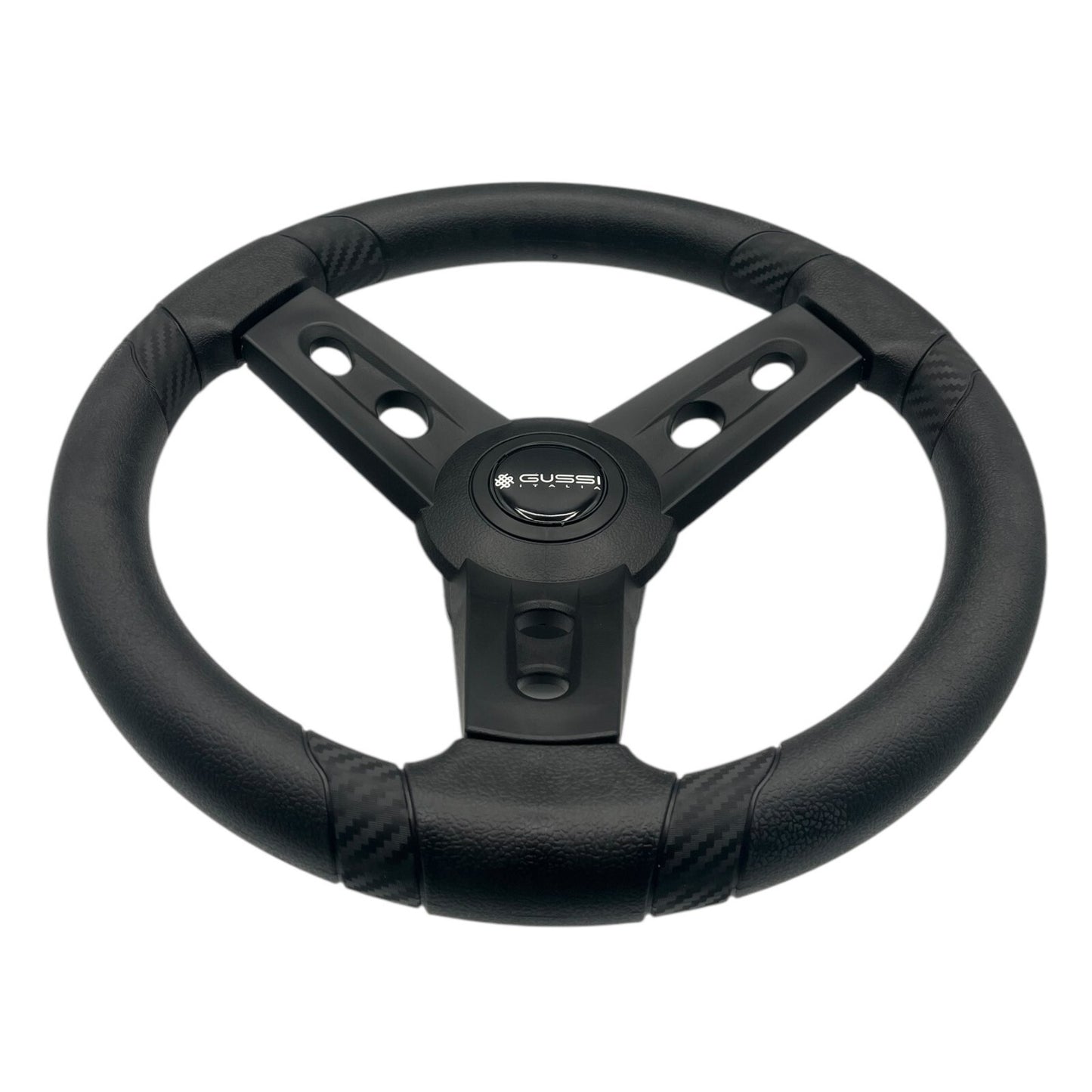 Lugana Black Marine Steering Wheel | Gussi Italia