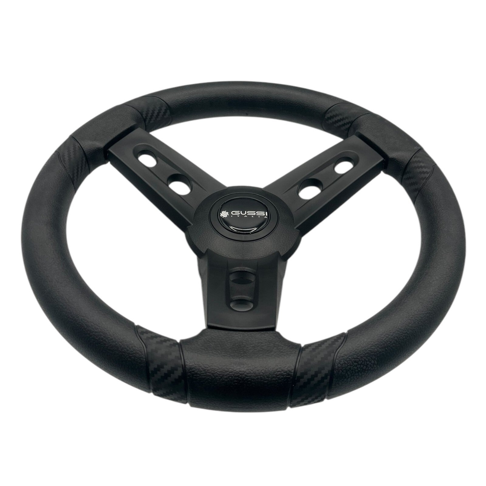 Lugana Black Marine Steering Wheel | Gussi Italia