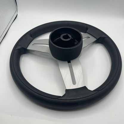 Model 15 Marine Steering Wheel Brushed Alum Spokes | Lowe Boats