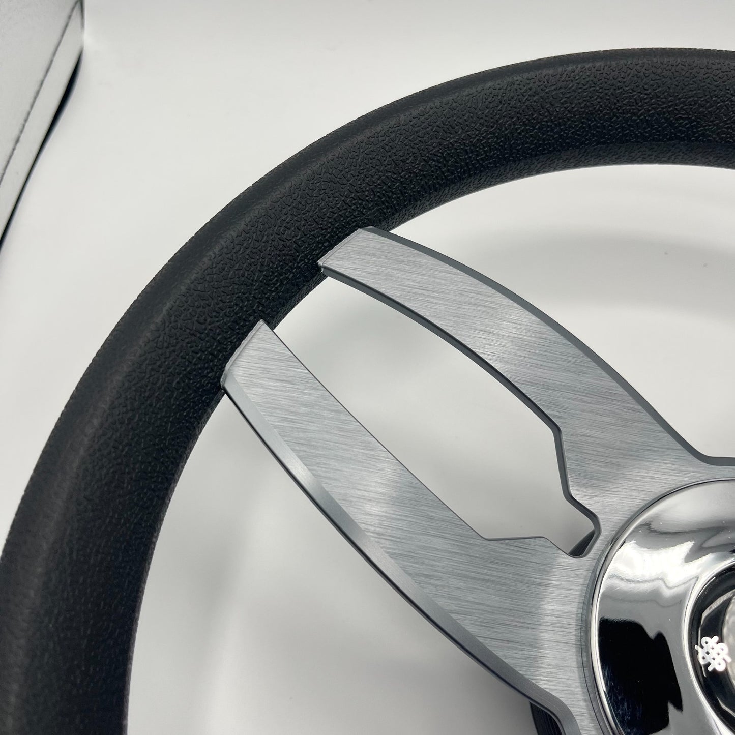 Cabrio Boat Steering Wheel Gray Brushed Alum Spoke | Gussi Italia