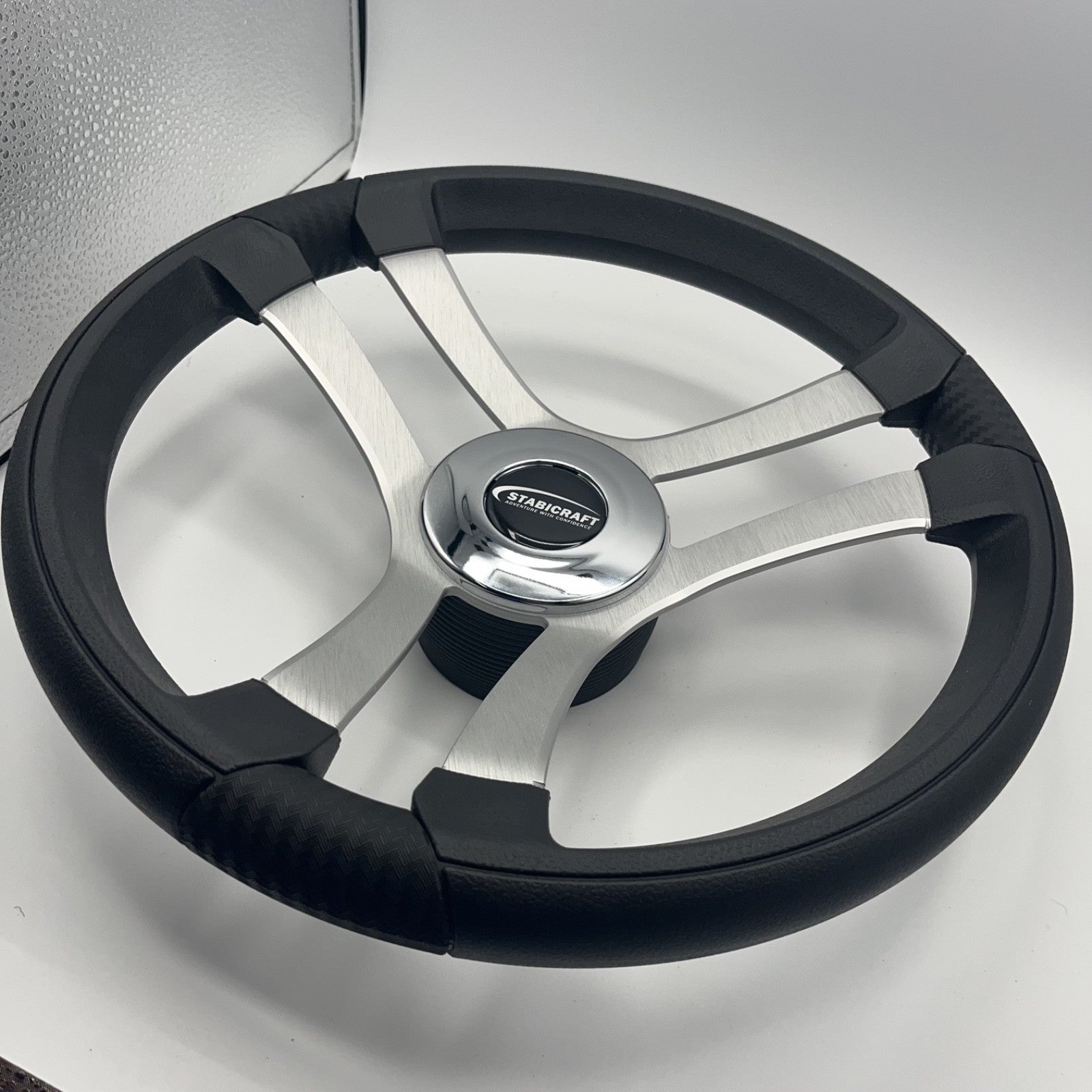 Benaco Boat Steering Wheel Brushed Aluminum Spokes | Stabicraft
