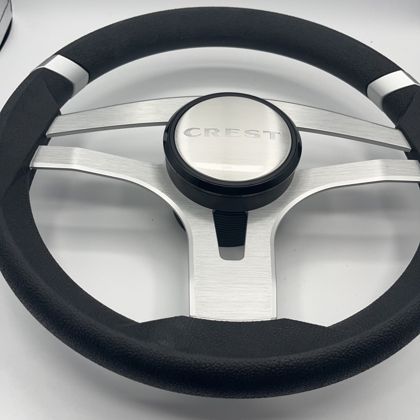 Badia Boat Steering Wheel Brushed Aluminum Spokes | Crest Boats