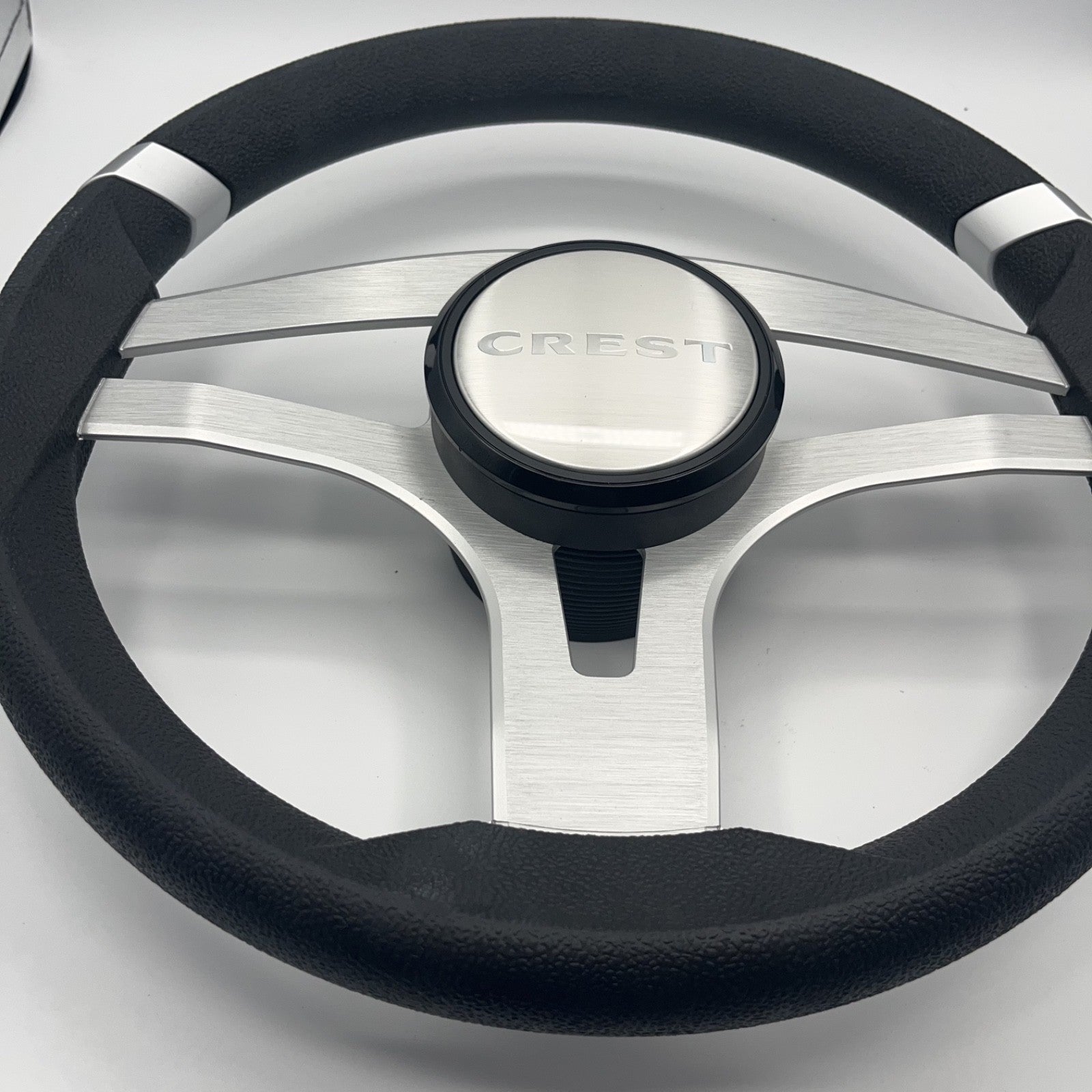 Badia Boat Steering Wheel Brushed Aluminum Spokes | Crest Boats