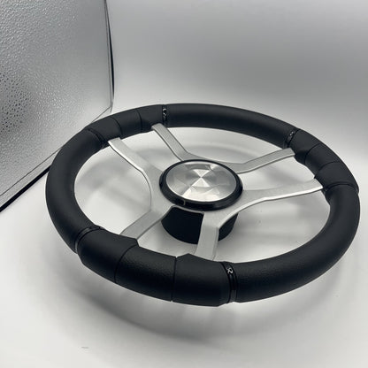 Malera Boat Steering Wheel Brushed Aluminum Spokes | Stingray