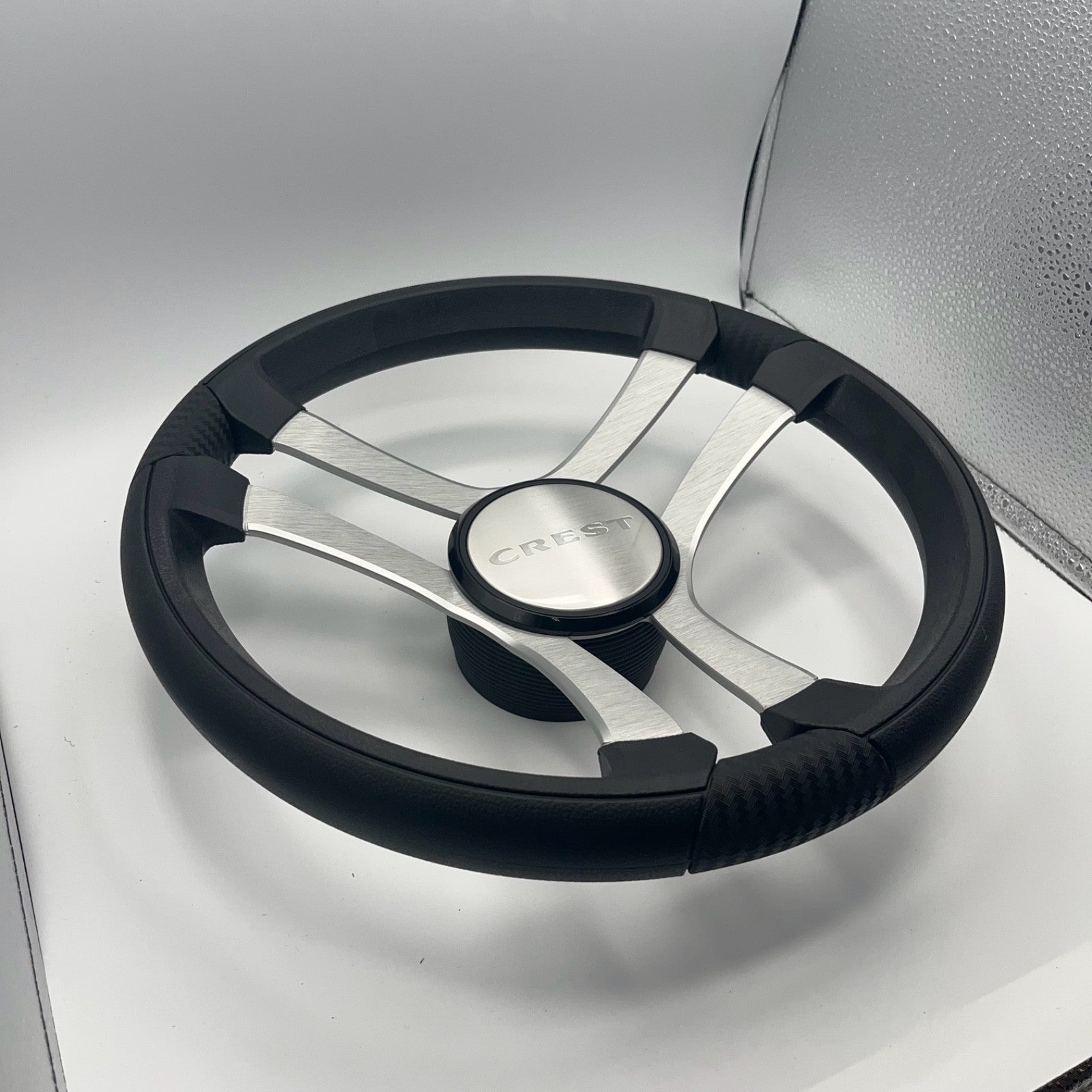 Benaco Boat Steering Wheel Brushed Aluminum Spokes | Crest Boats