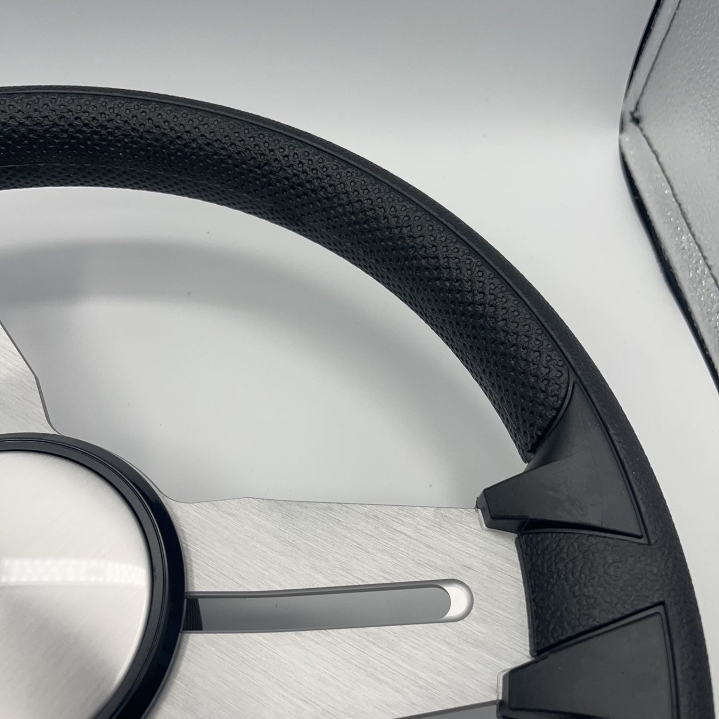 Model 15A Marine Steering Wheel Brushed Aluminum Spokes | Blank Cap