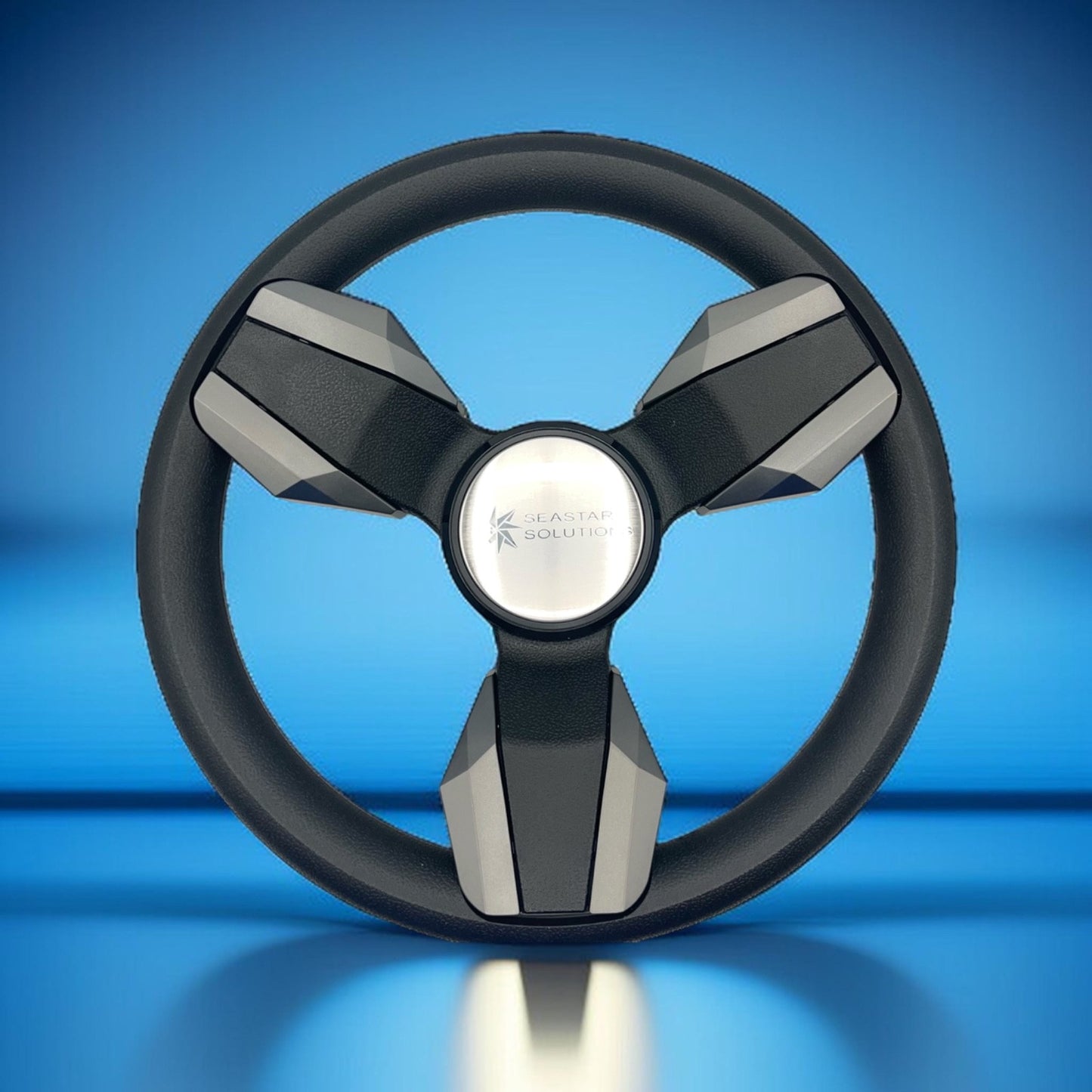Collina Boat Steering Wheel Dark Gray Inserts - Seastar - Keyed ONLY
