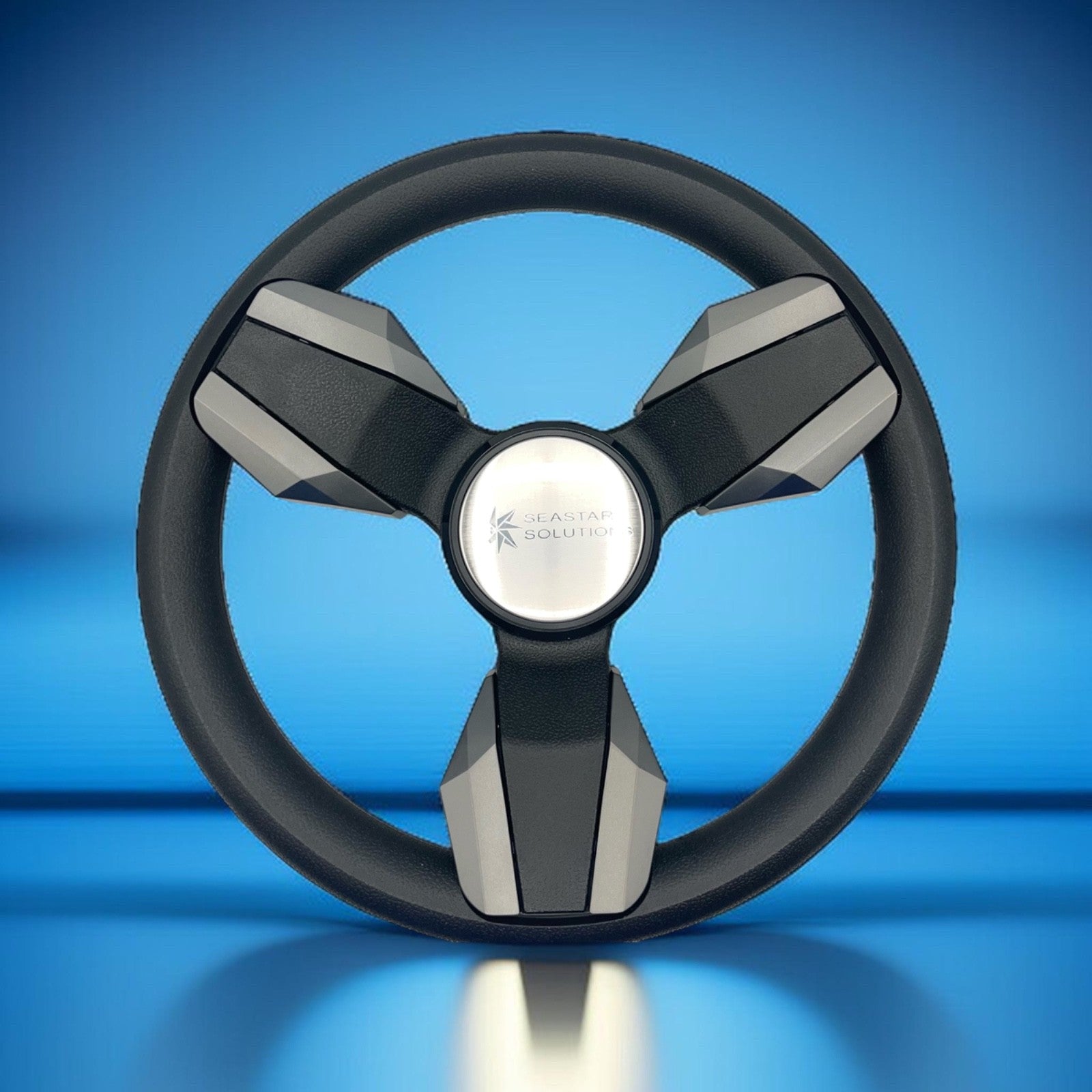 Collina Boat Steering Wheel Dark Gray Inserts - Seastar - Keyed ONLY
