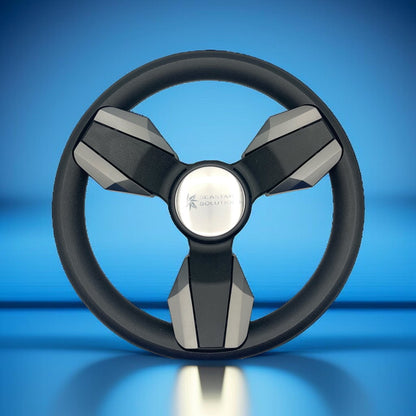 Collina Boat Steering Wheel Dark Gray Inserts - Seastar - Keyed ONLY