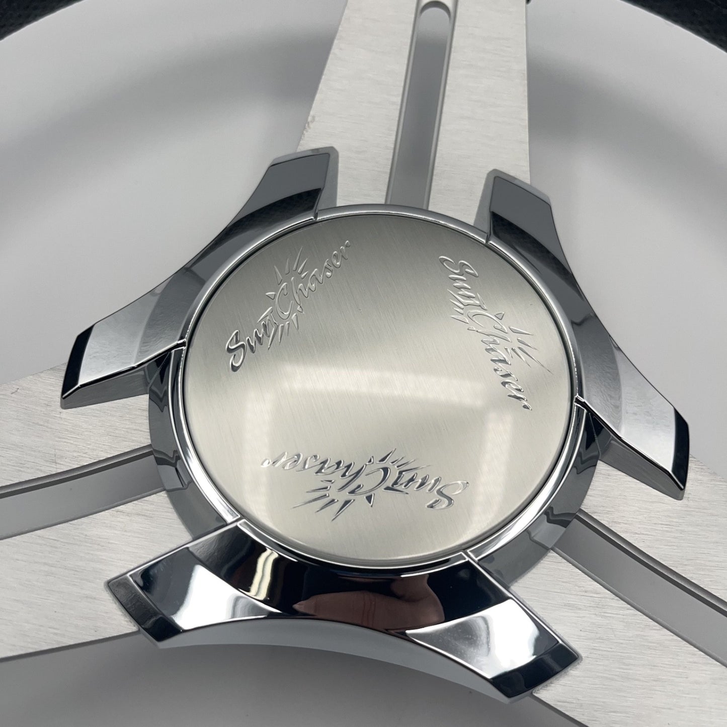 Model 15 Marine Steering Wheel Brushed Aluminum Spokes | SunChaser