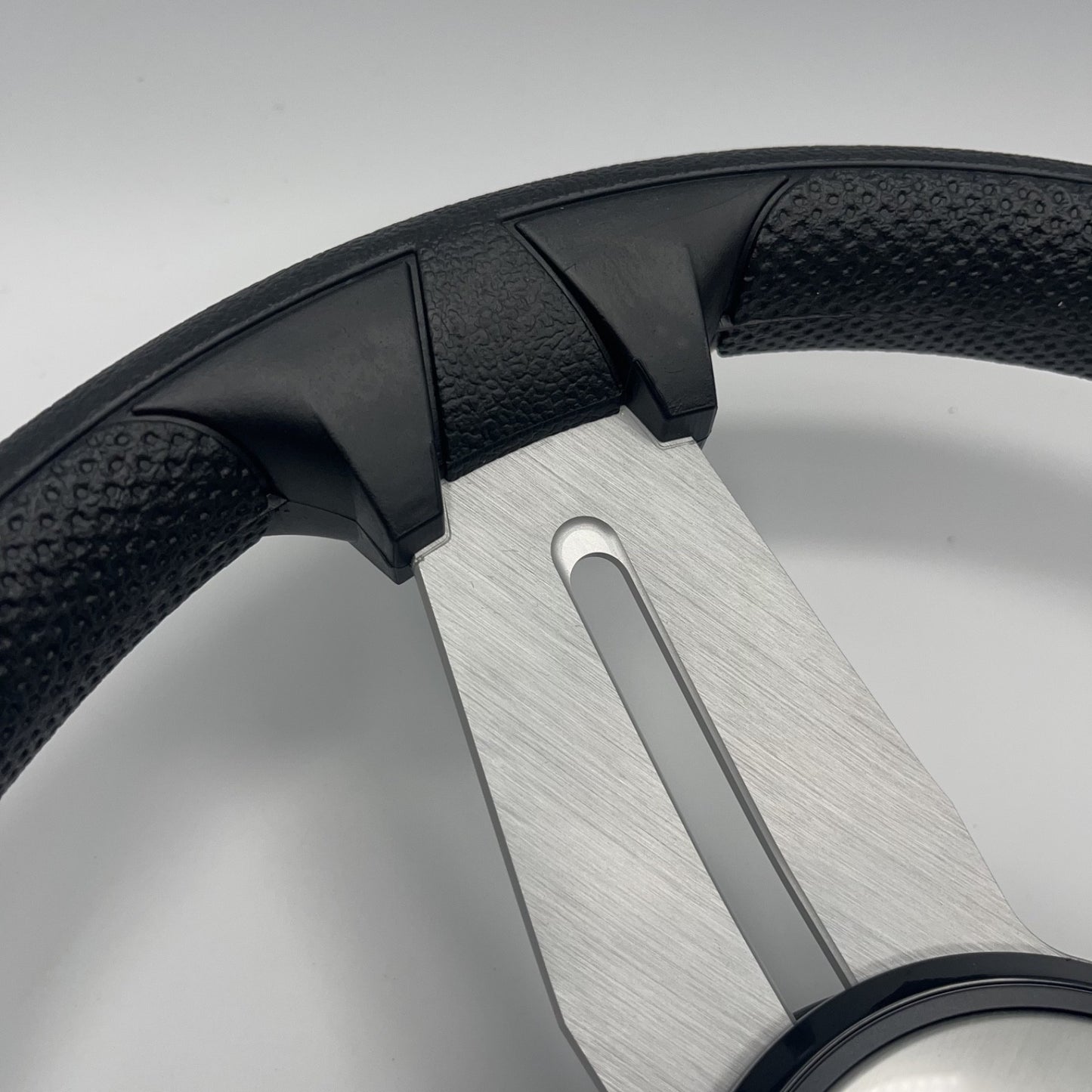 Model 15A Marine Steering Wheel Brushed Aluminum Spokes | Blank Cap