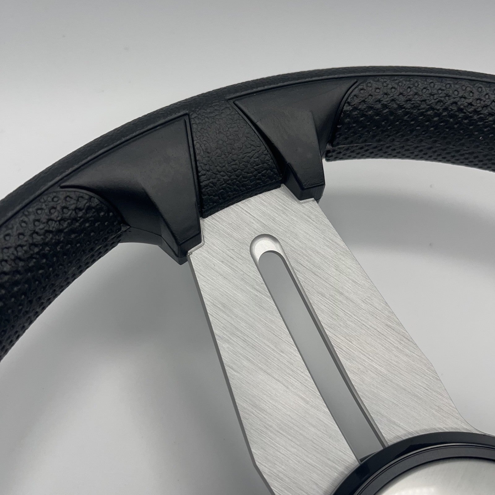 Model 15A Marine Steering Wheel Brushed Aluminum Spokes | Blank Cap