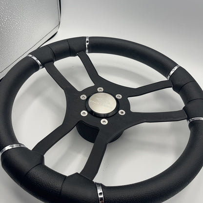 Malera Boat Steering Wheel Black Aluminum Spokes | Chaparral Boats