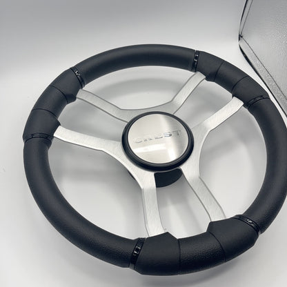 Malera Boat Steering Wheel Brushed Aluminum Spokes | Crest Boats
