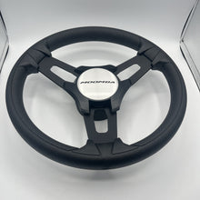 Model 15 Boat Steering Wheel Black Brushed Alum Spokes |Blk Moomba