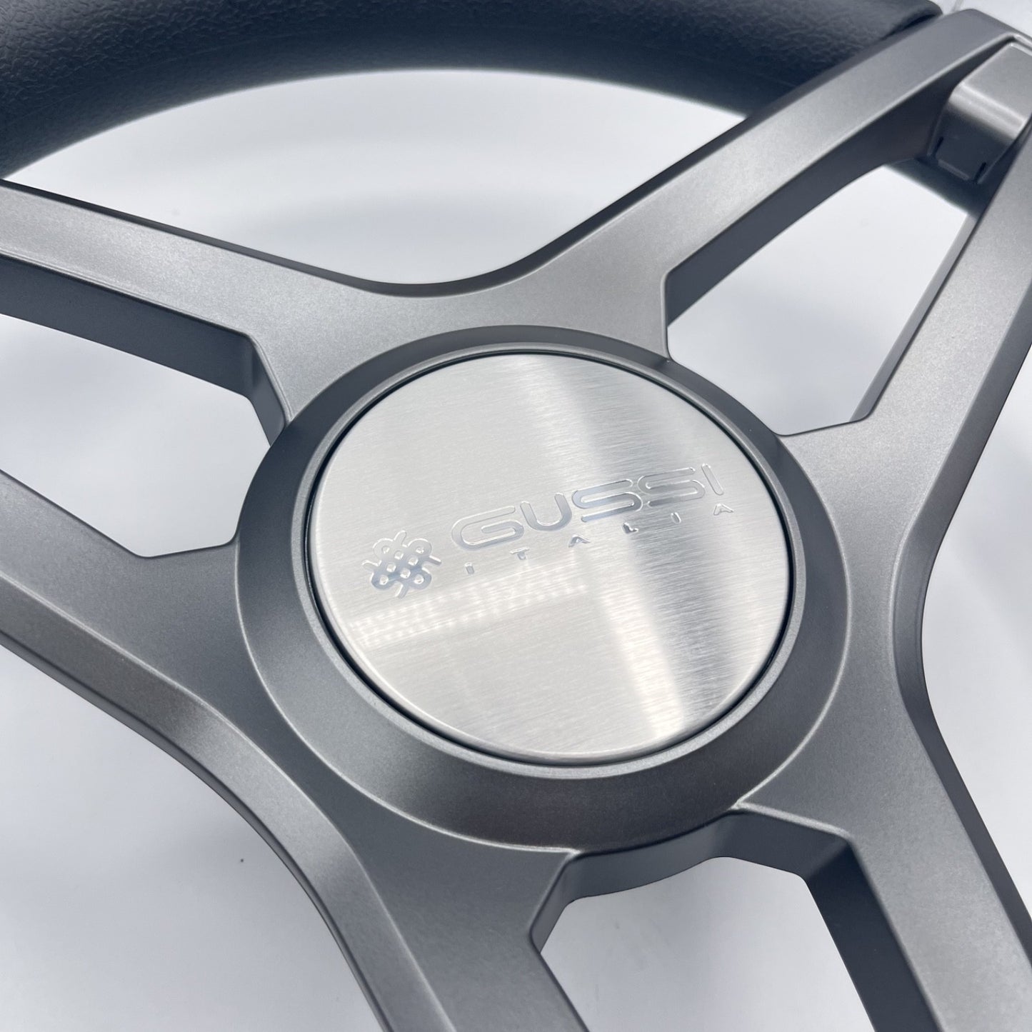 Molino Gray w/Soft Touch Urethane Rim Boat Steering Wheel | Gussi Italia